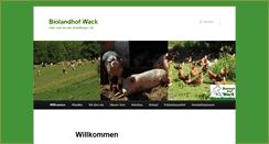 Desktop Screenshot of biolandhof-wack.de